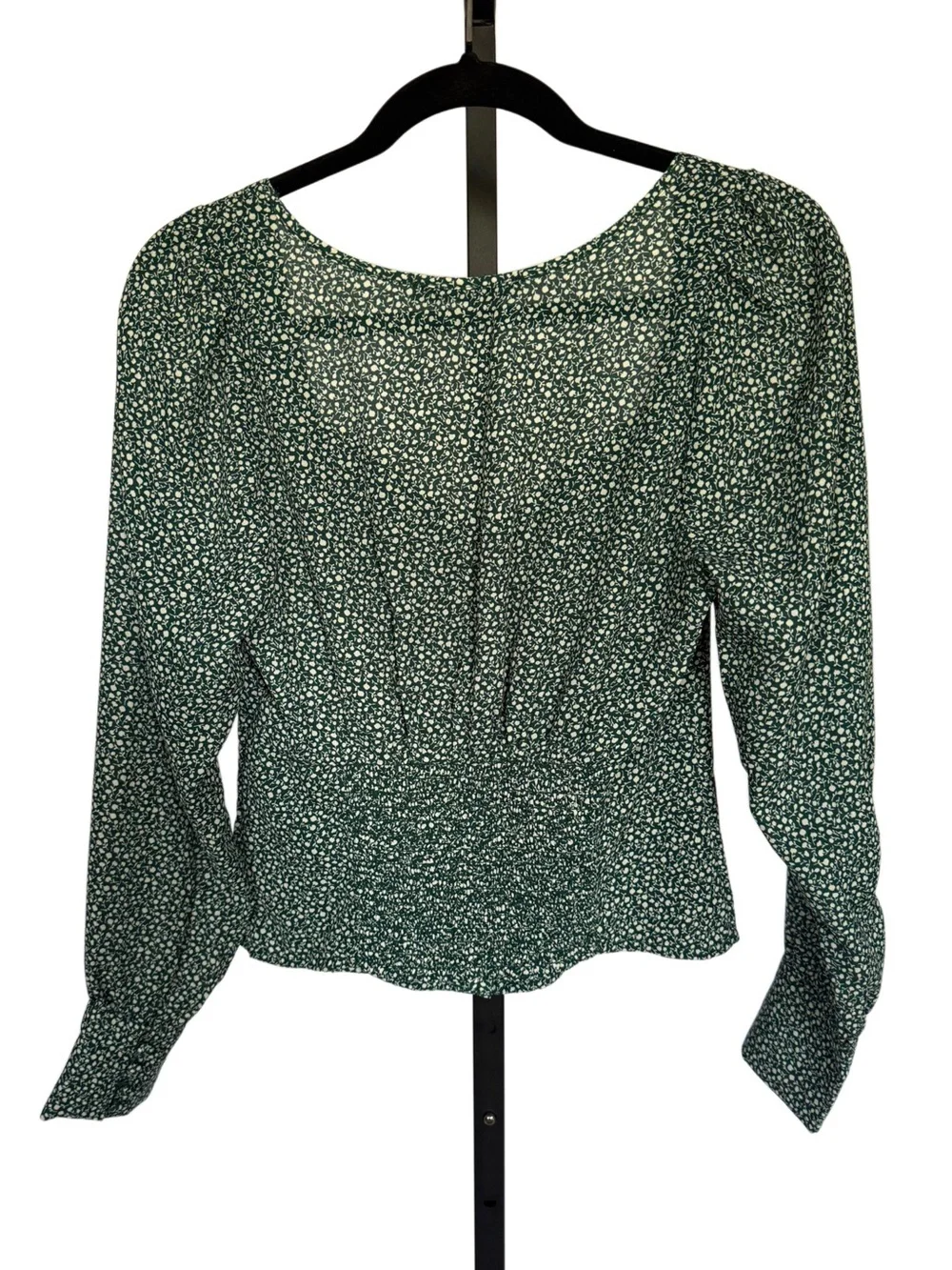 Abercrombie & Fitch Boho Floral Puff Sleeve Sweetheart Neck Button Down Size S